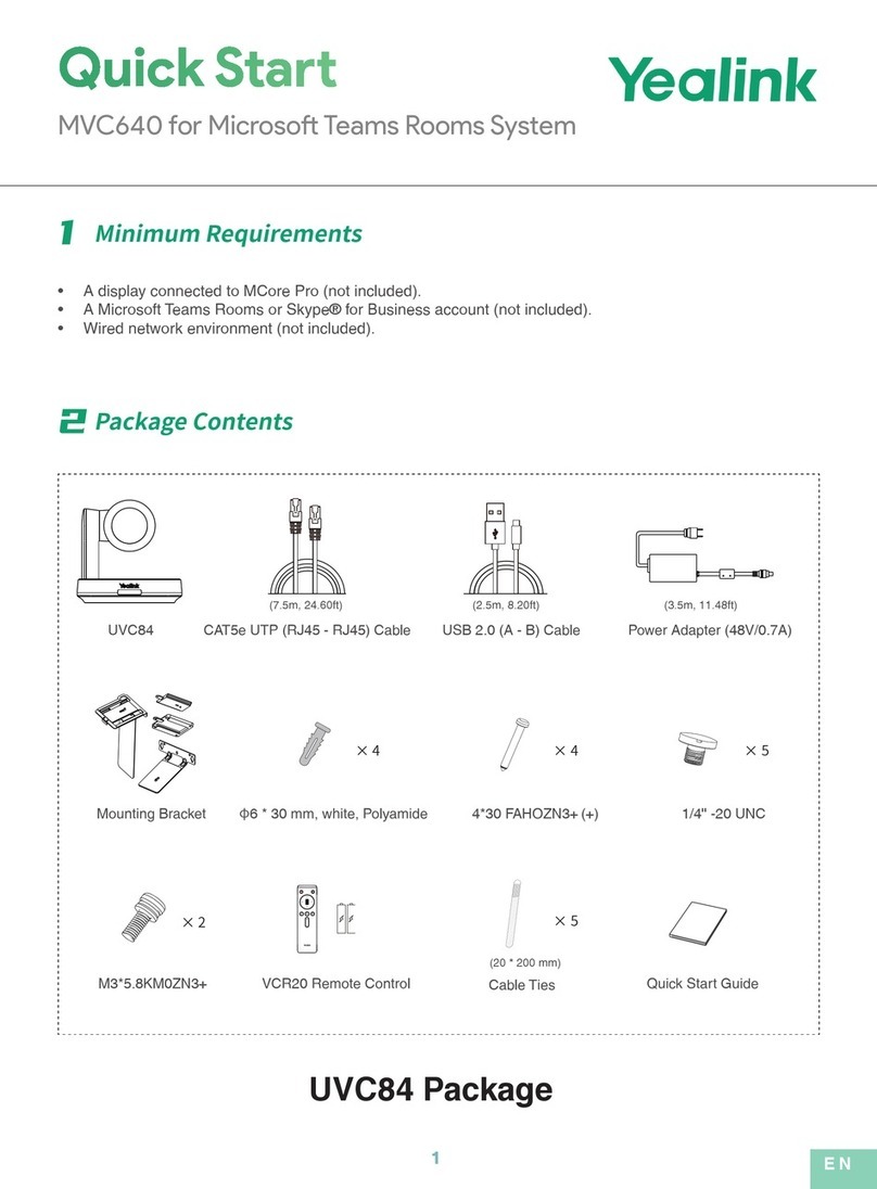 Yealink MVC640 User manual
