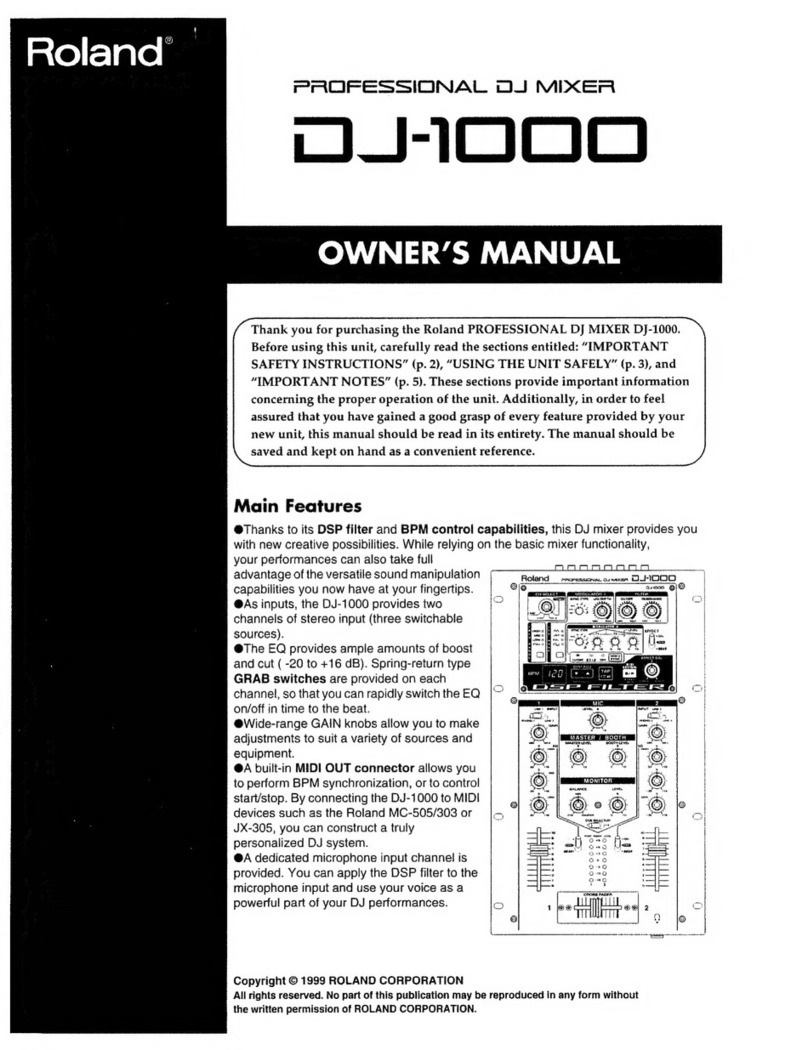 Roland DJ-1000 User manual