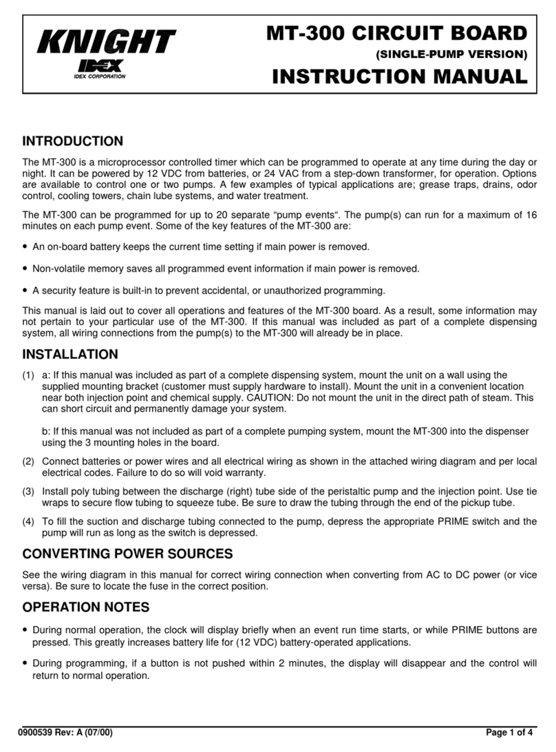 Idex KNIGHT MT-300 instruction manual