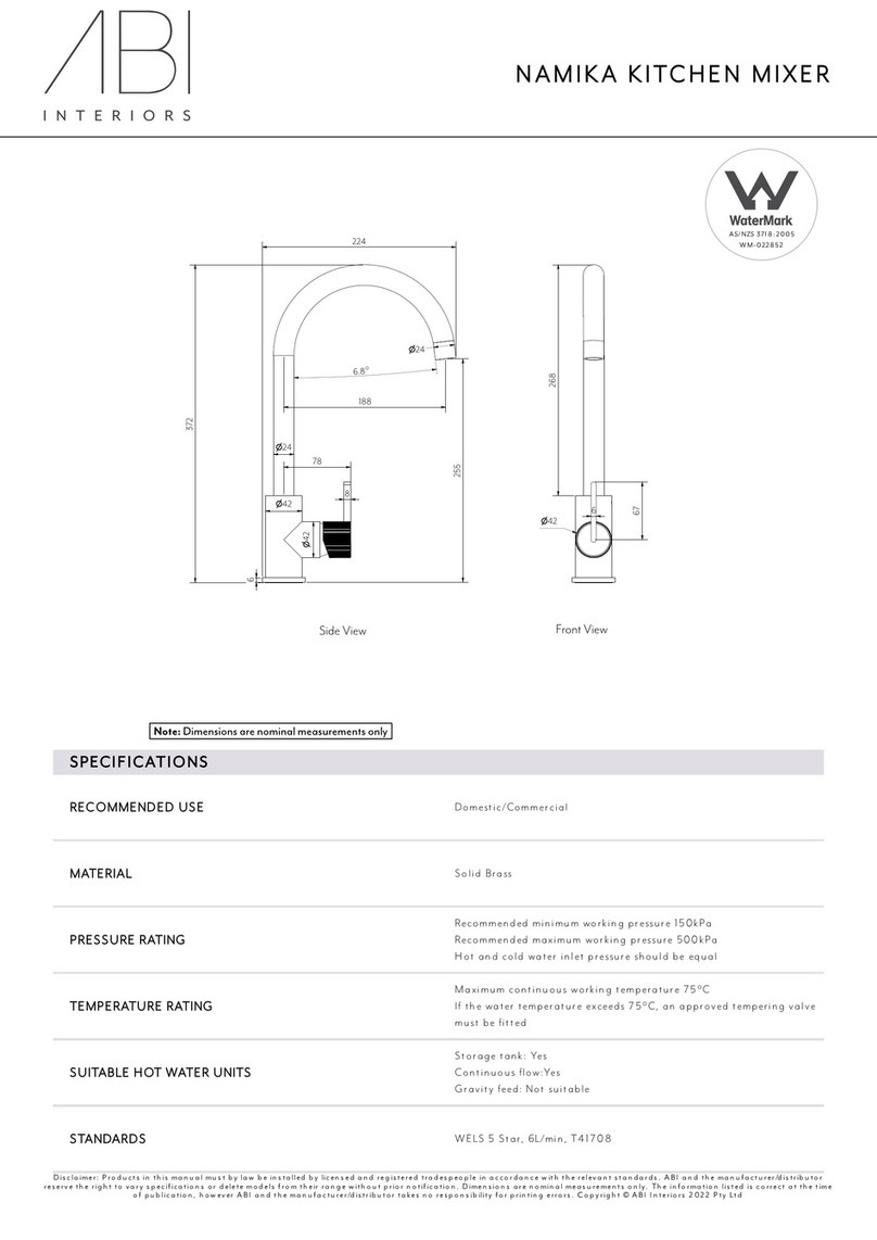 ABI INTERIORS NAMIKA 15653 quick start guide