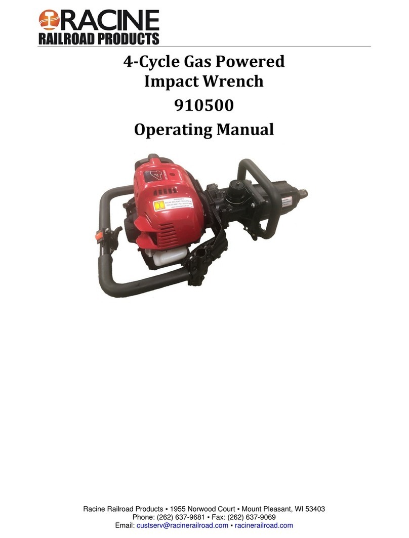 Racine Railroad Products 910500 operating manual