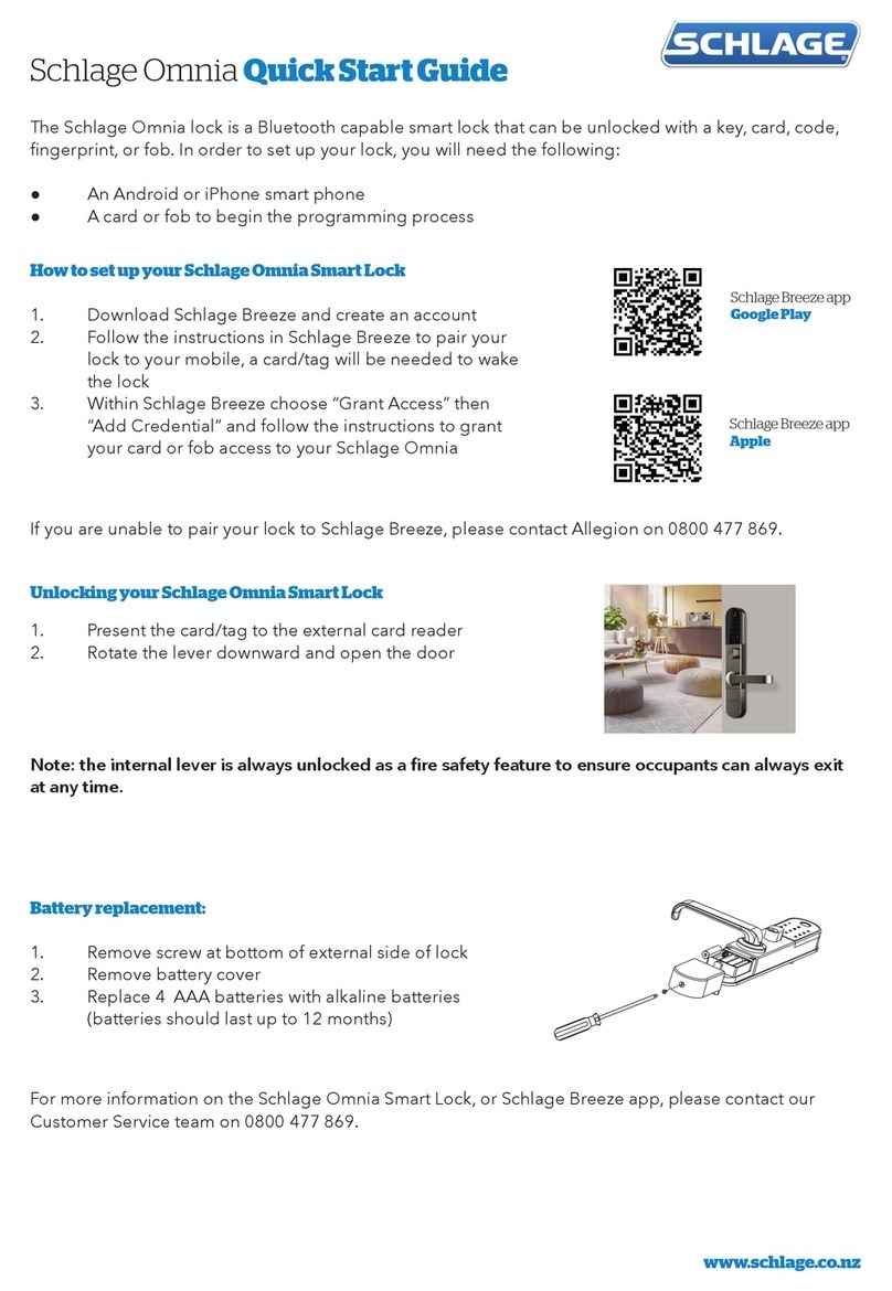 Schlage Omnia quick start guide