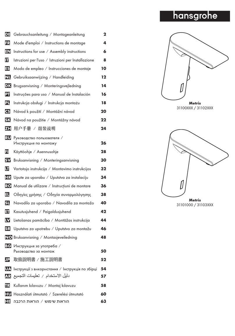 Hans Grohe Metris 31100 Series Instructions for use/assembly instructions