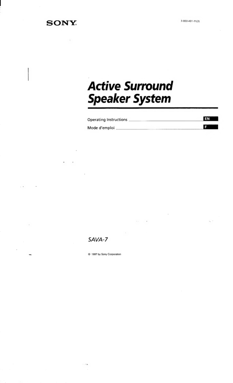 Sony SAVA-7 operating instructions