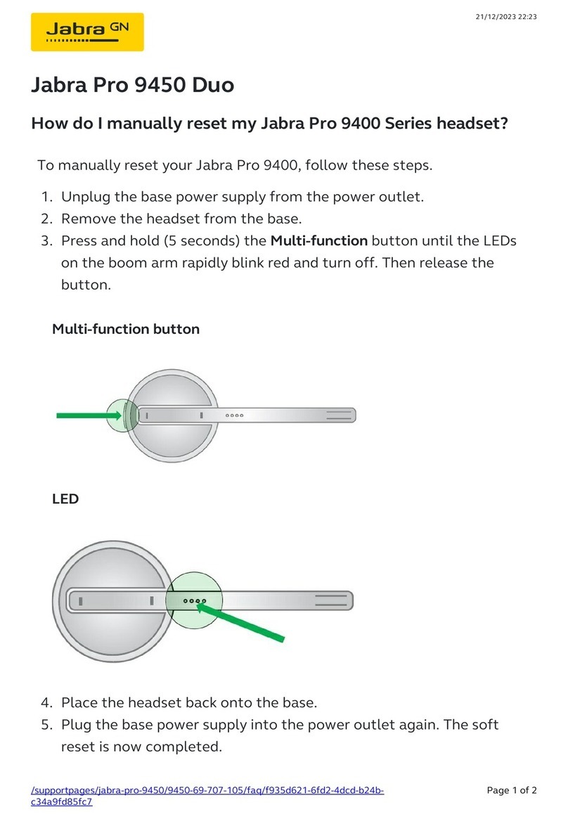 Jabra PRO 9450 Duo quick start guide
