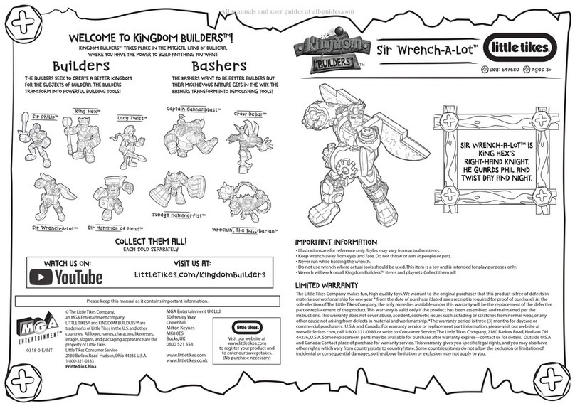 Little Tikes Kingdom BUILDERS Sir Wrench-A-Lot tellur quick start guide Little Tikes Kingdom BUILDERS Sir Wrench-A-Lot tellur quick start guide