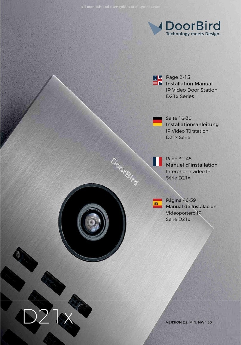 DoorBird D21 Series installation manual