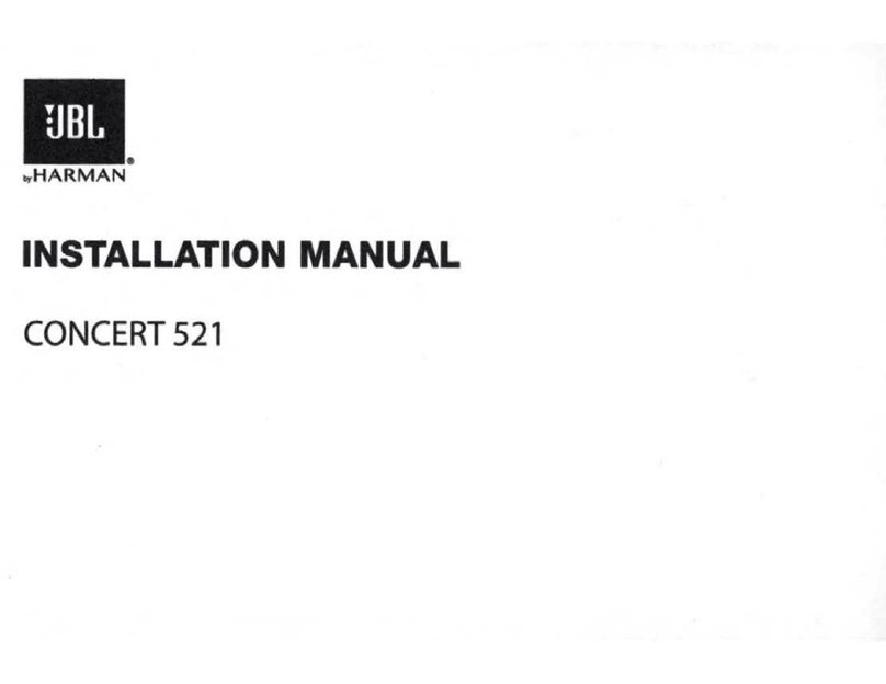 Harman JBL CONCERT 521 installation manual