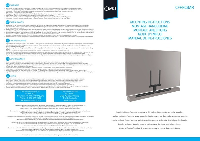 Cavus CFHKCBAR User manual