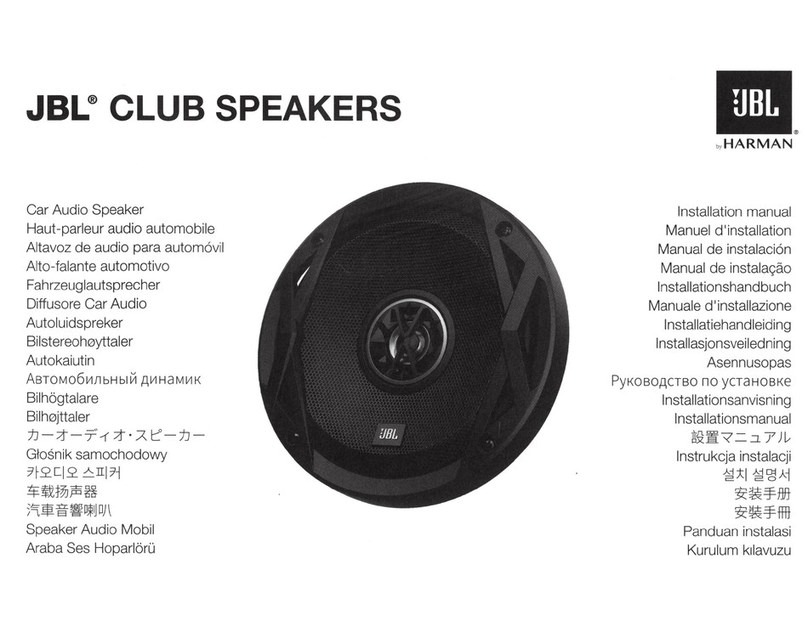 Harman JBL CLUB ONE installation manual