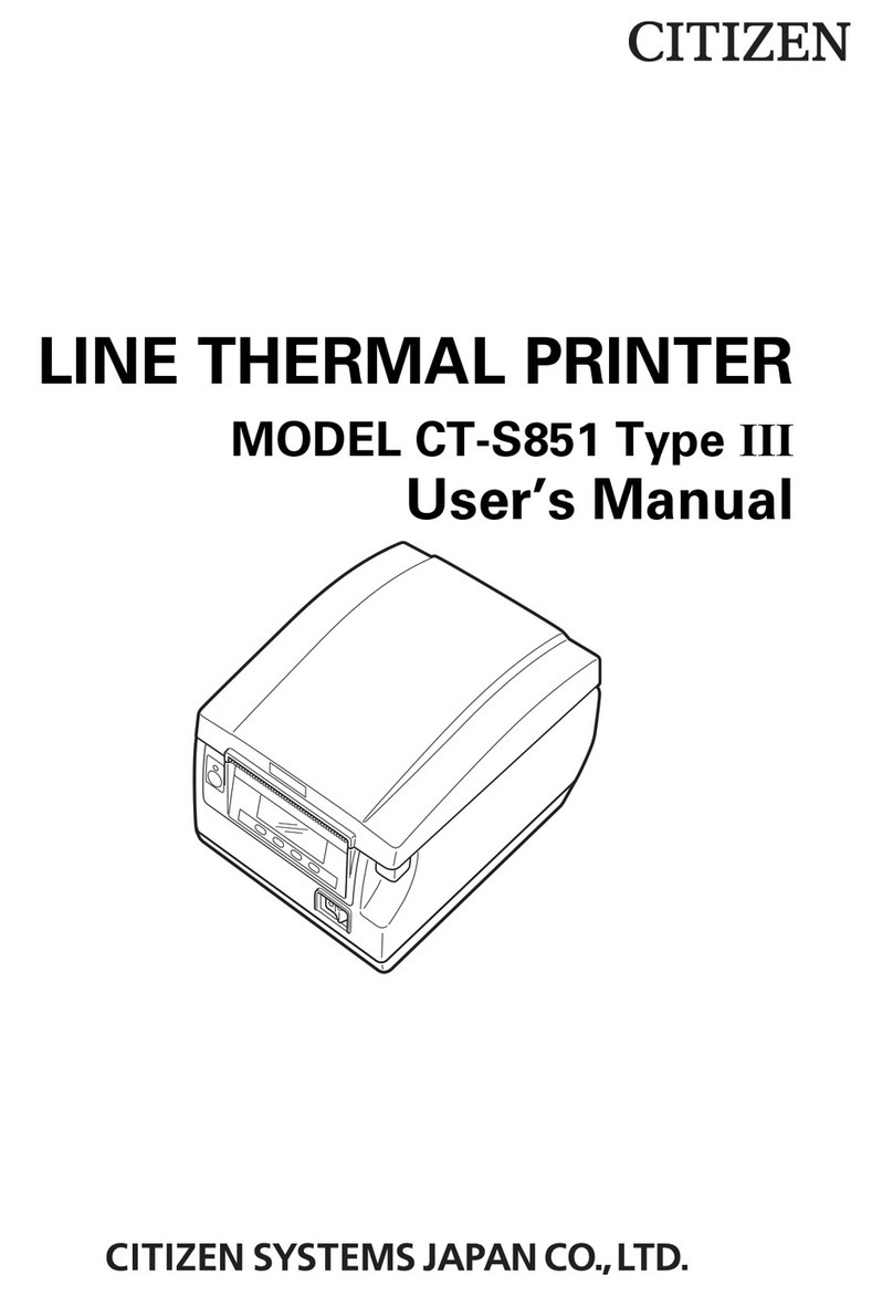 Citizen CT-S851 III User manual Citizen CT-S851 III User manual