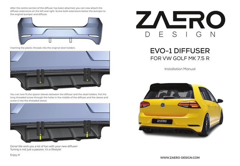 ZAERO DESIGN EVO-1 installation manual