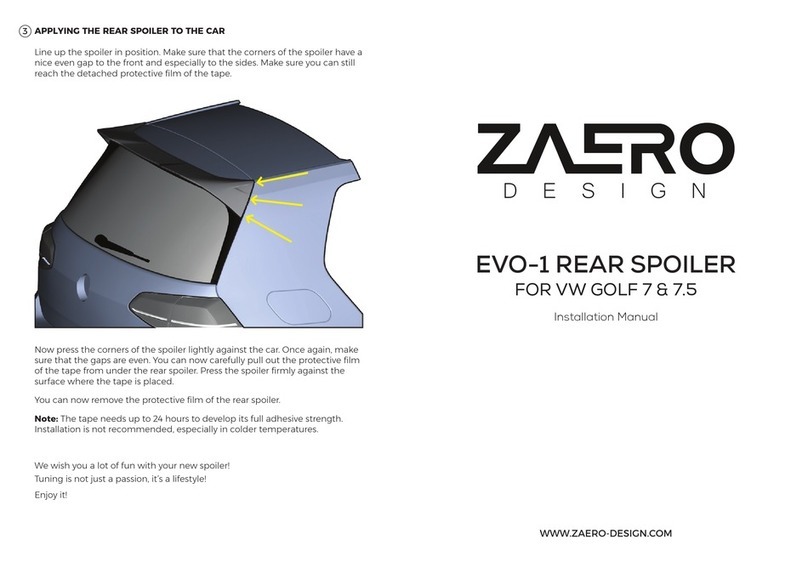 ZAERO DESIGN EVO-1 installation manual