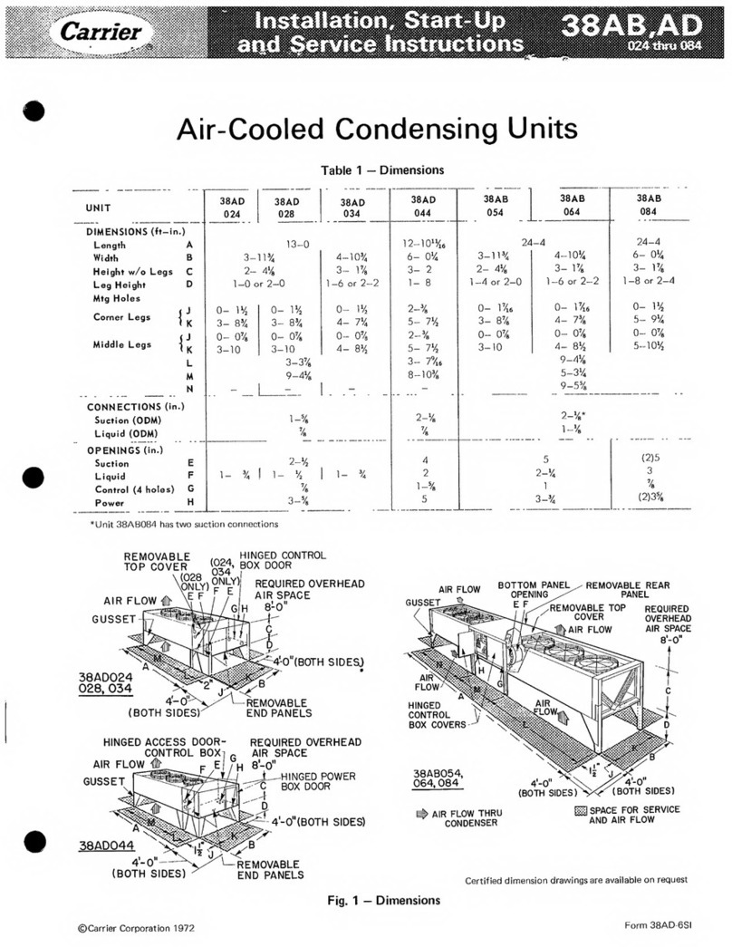 Carrier 38AB Installation, Start-Up and Service Instructions