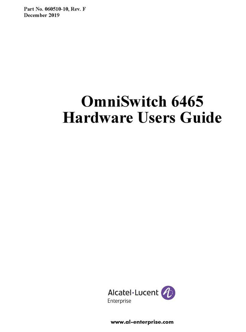 Alcatel-Lucent OmniSwitch 6465 Hardware user's guide