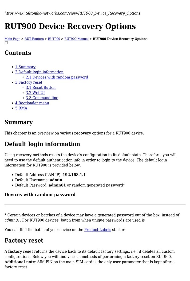 Teltonika RUT900 User manual