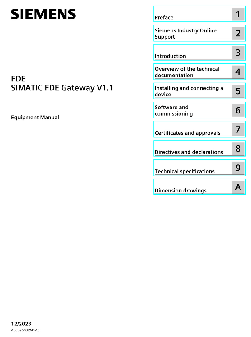 Siemens SIMATIC FDE Gateway V1.1 Technical Document