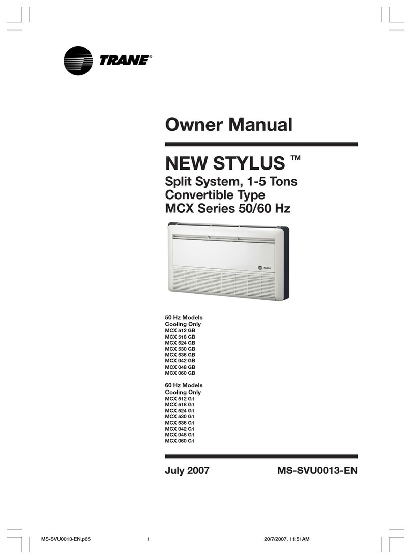 Trane New Stylus MCX 512 GB User manual