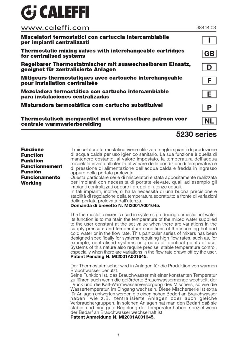 CALEFFI 5230 Series User manual