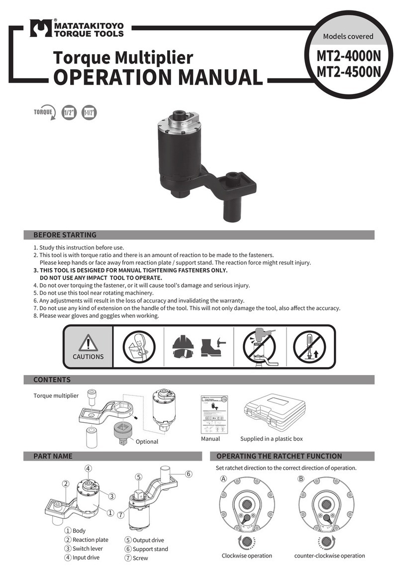 Matatakitoyo Torque Tools MT2-4000N Operation manual
