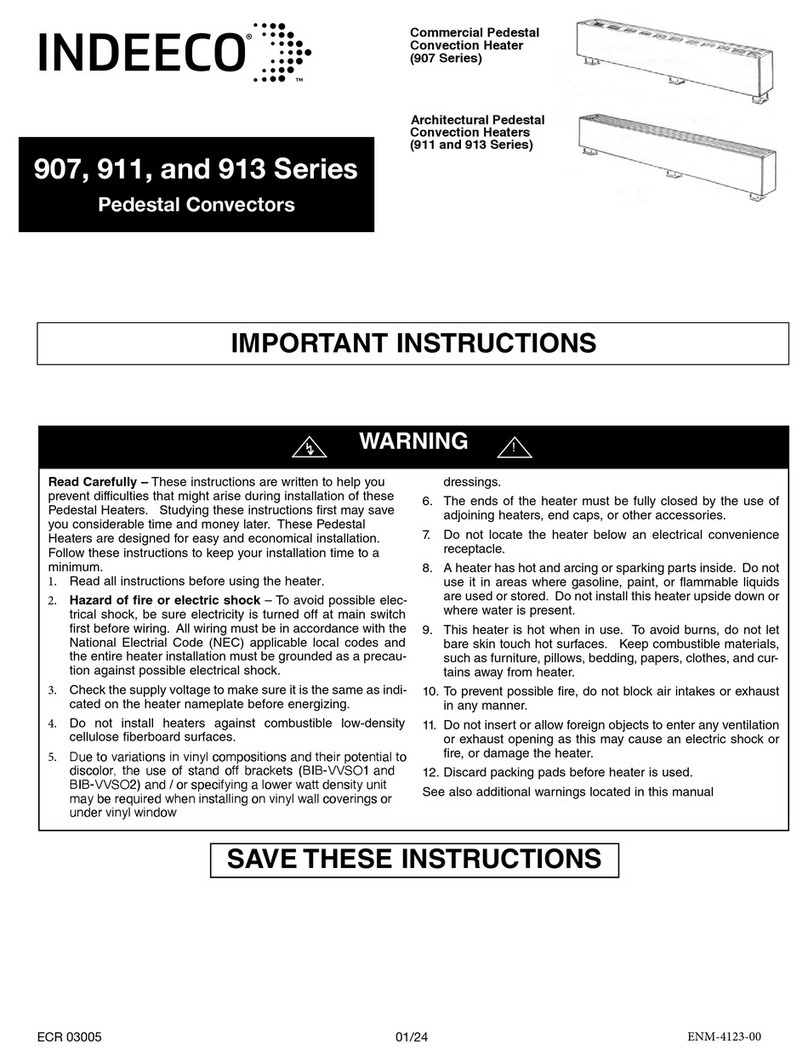 Indeeco 907 Series Installation instructions manual