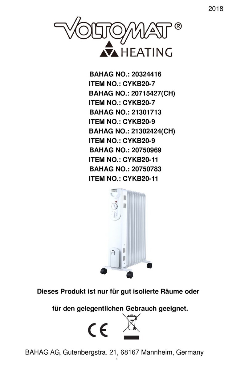 VOLTOMAT HEATING CYKB20-7 manual