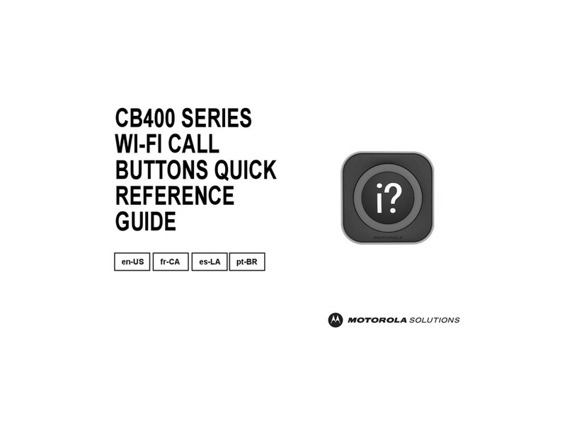 Motorola solutions CB400 Series Quick reference guide