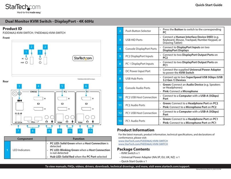 StarTech.com P2DD46A2-KVM-SWITCH User manual