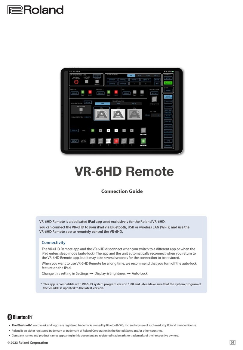 Roland VR-6HD Connection guide