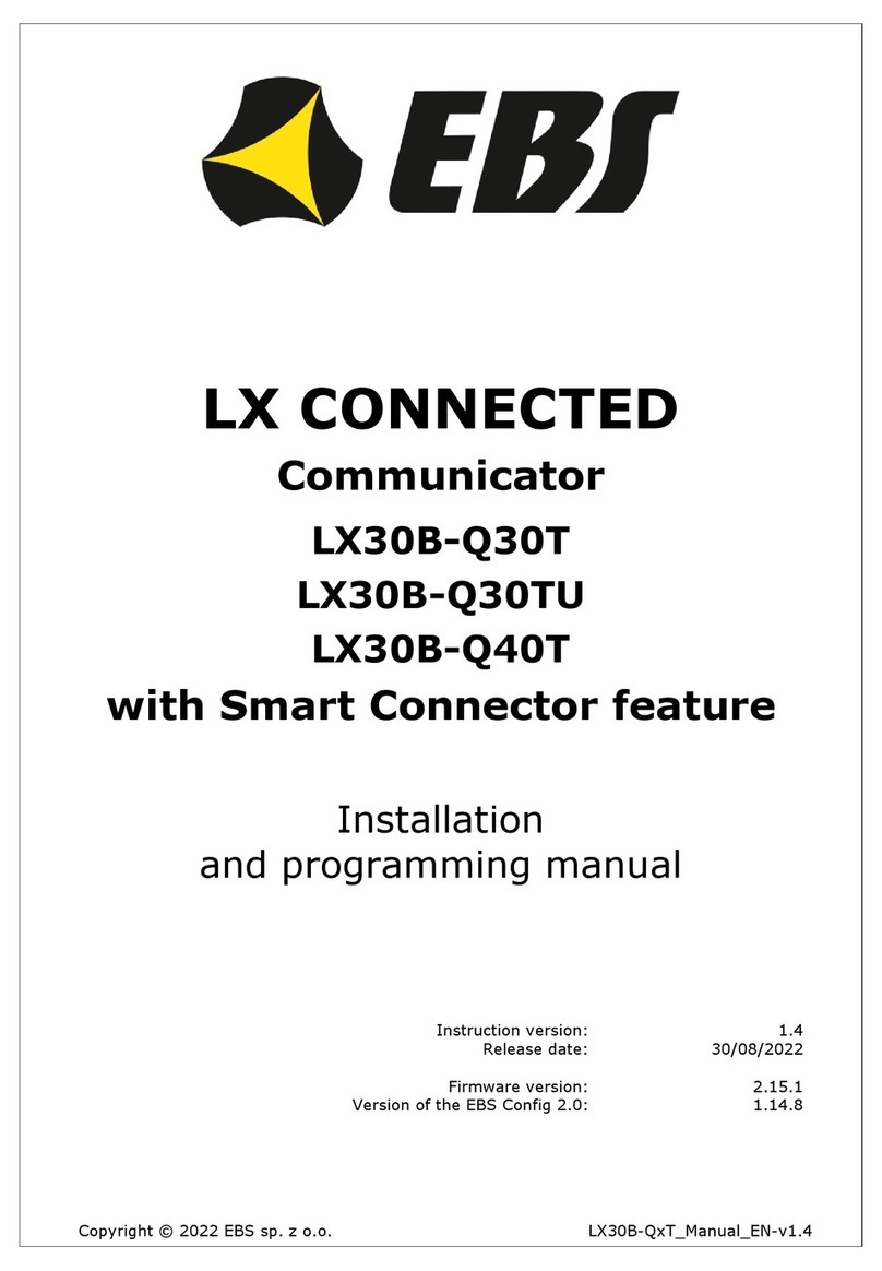 EBS LX30B-Q30T Installation and programming manual