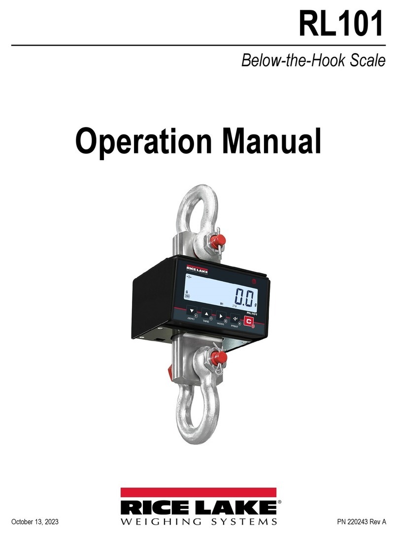 Rice Lake RL101 Operation manual