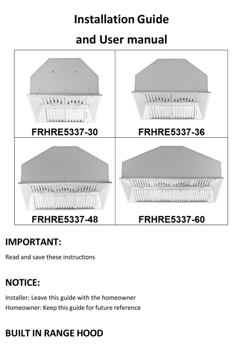 Forno FRHRE5337-30 Installation guide and user's manual