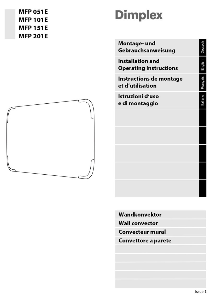 Dimplex MFP 051E Installation and operating instructions