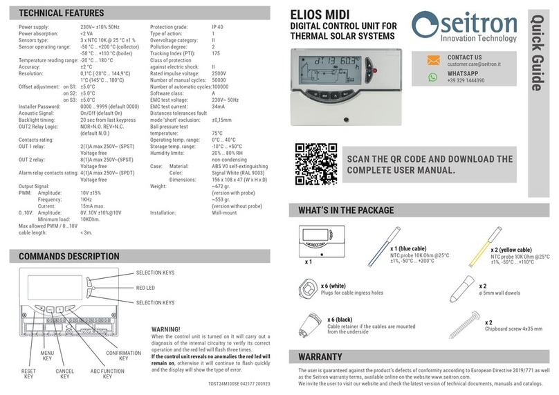 Seitron ELIOS MIDI quick guide