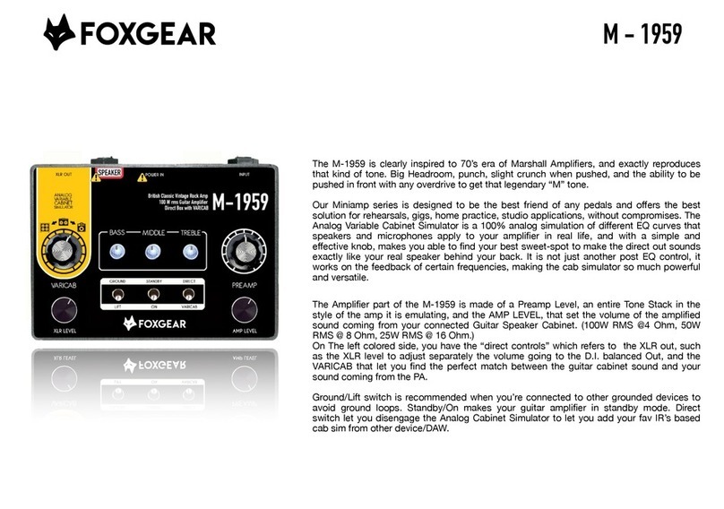 FOXGEAR M-1959 manual