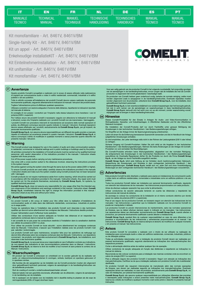 Comelit 8461V User manual