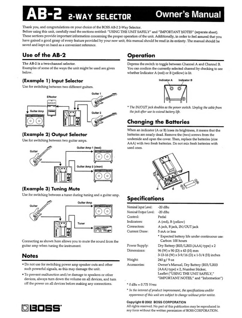 BOSSCO AB-2 owner's manual