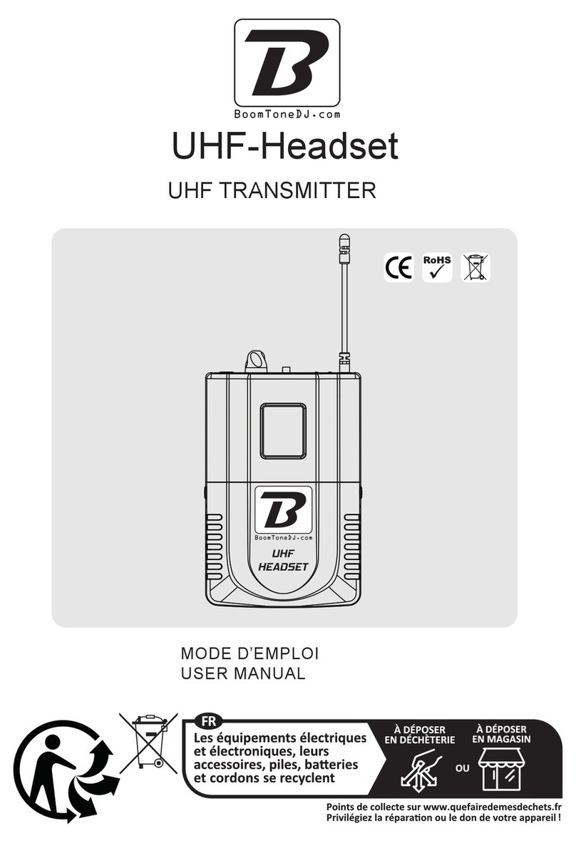 BoomToneDJ UHF-Headset User manual