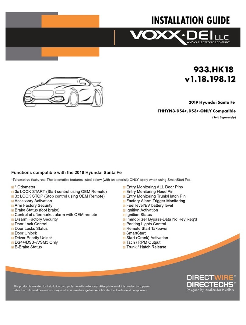 Voxx Electronics DIRECTWIRE DIRECTECHS DS3 installation guide