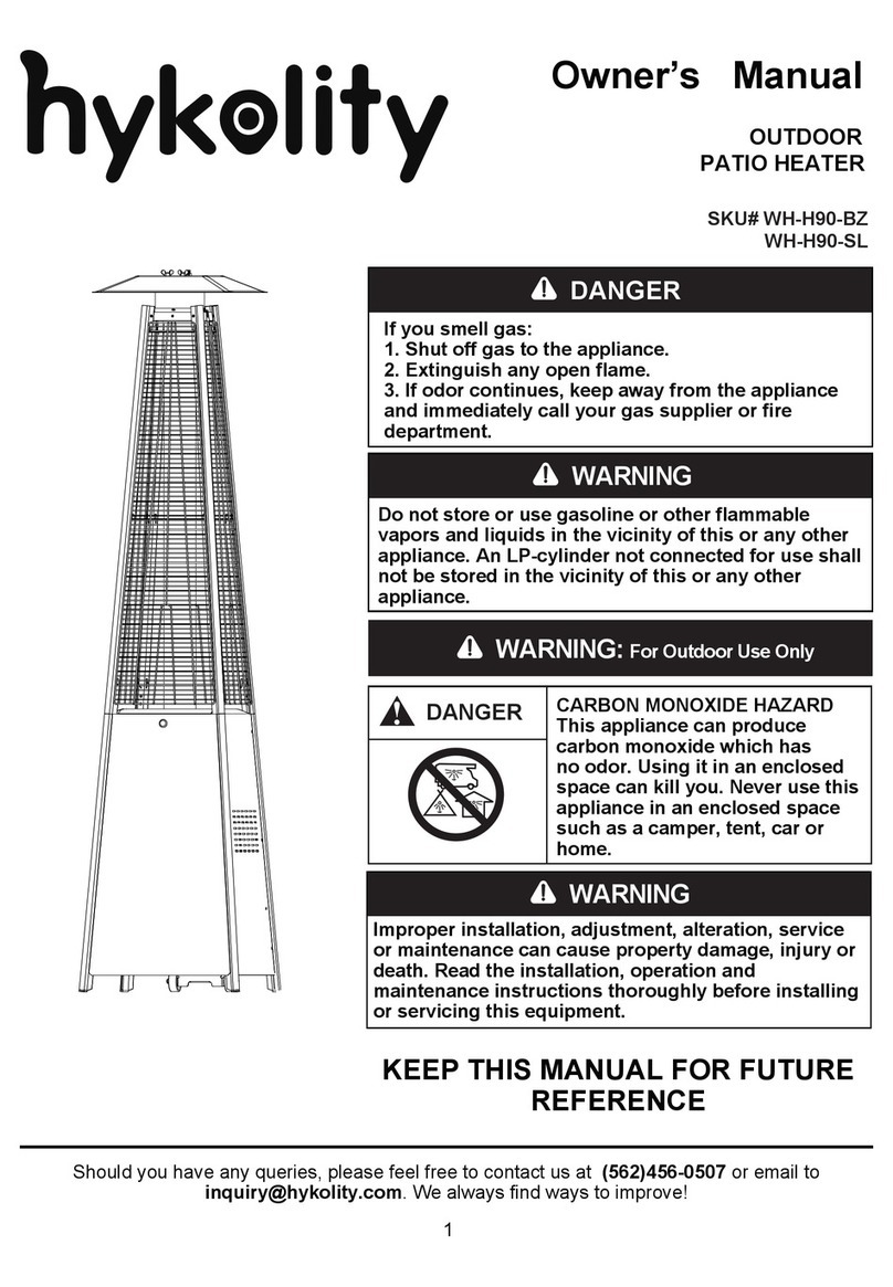 hykolity WH-H90-BZ owner's manual