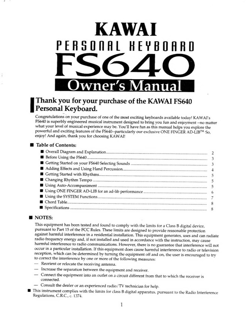 Kawai FS640 User manual