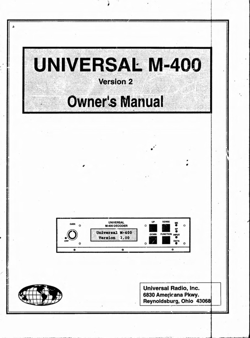 Universal M-400 owner's manual