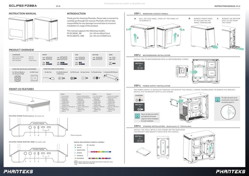Phanteks ECLIPSE P200A instruction manual