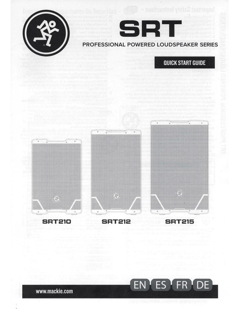 Mackie SRT21D quick start guide