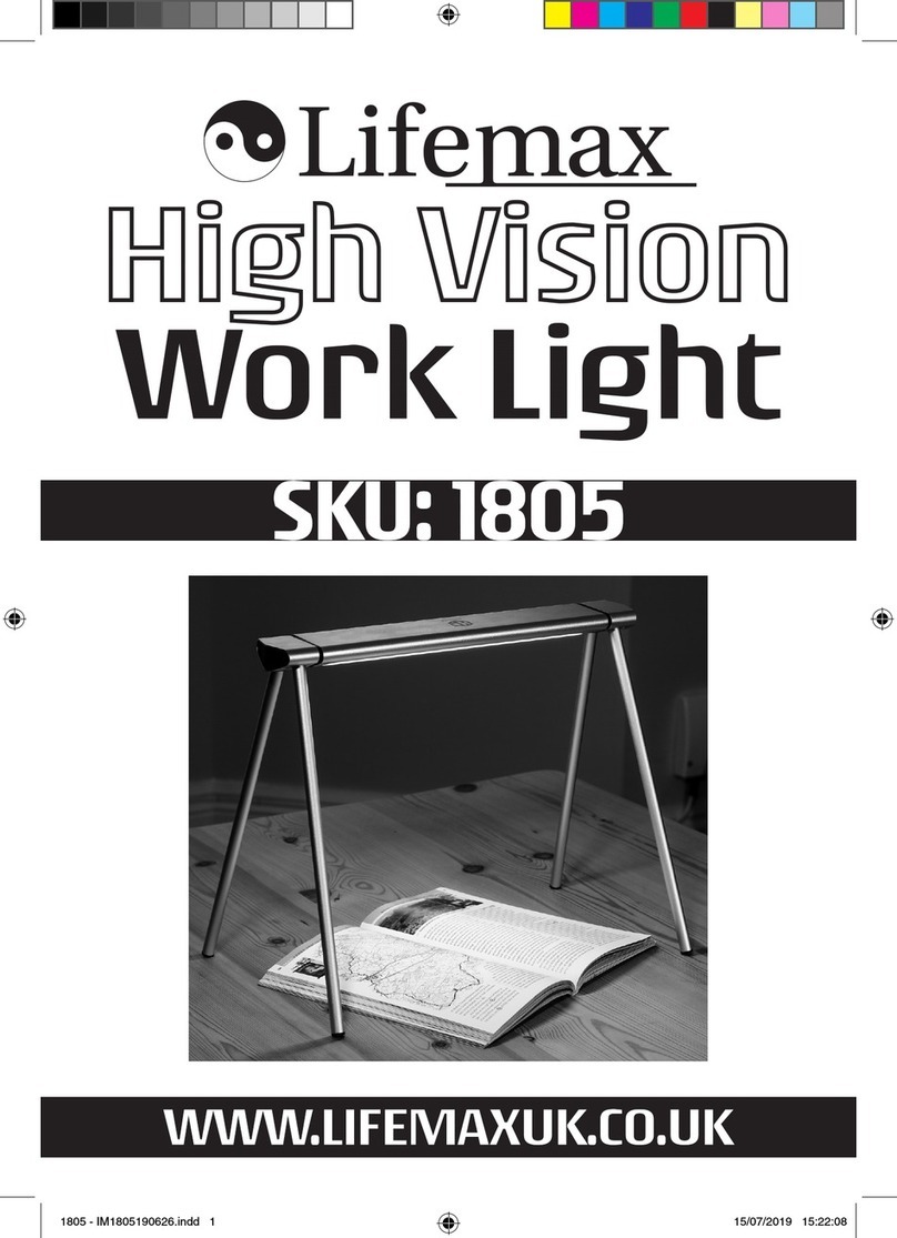 Lifemax High Vision Work Light quick start guide
