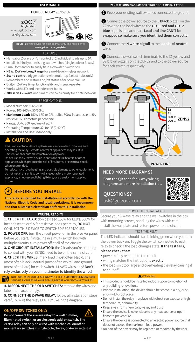 ZooZ ZEN52 LR user manual