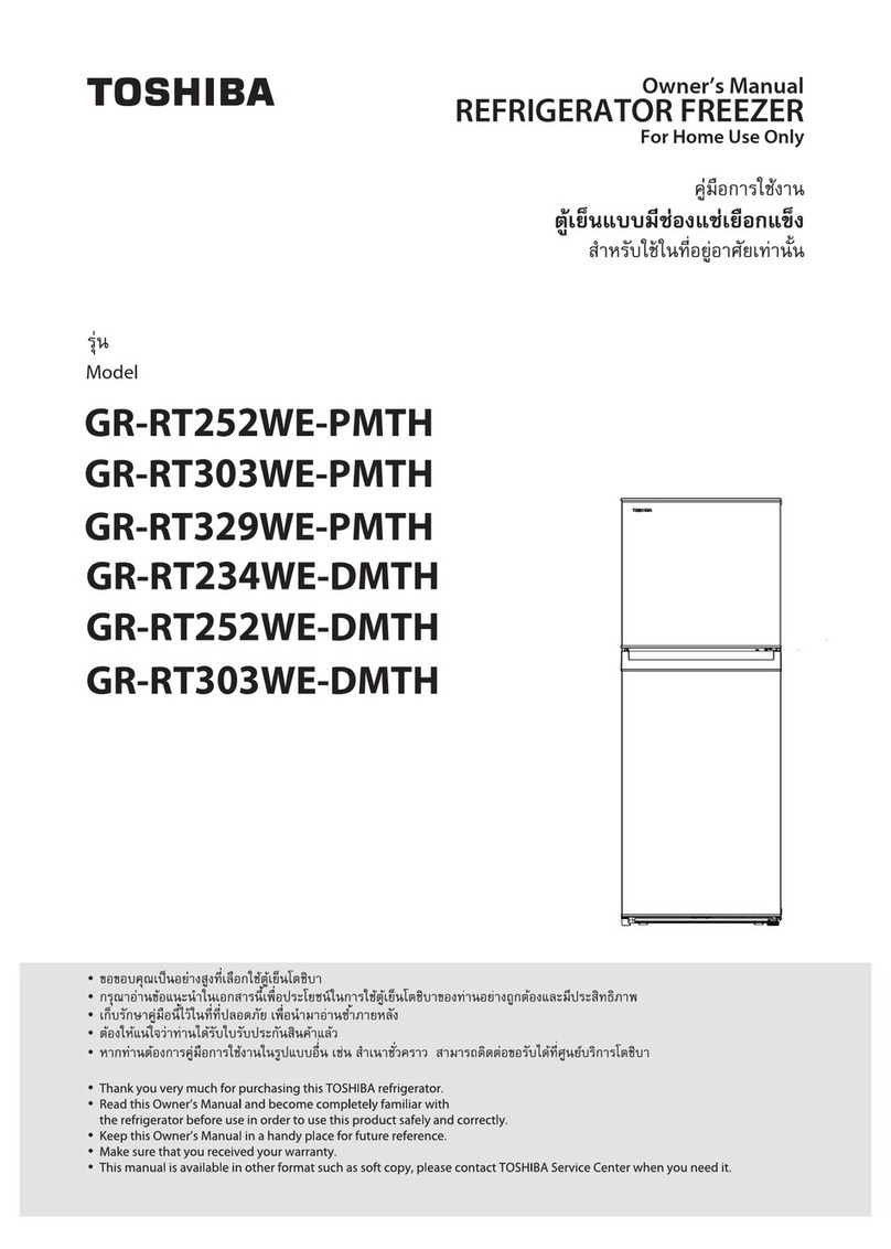 Toshiba GR-RT252WE-PMTH User manual
