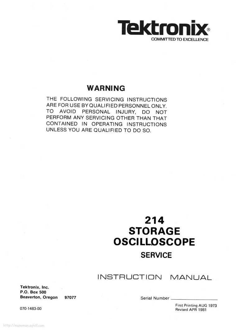 Tektronix 214 User manual
