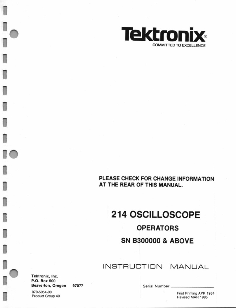 Tektronix 214 User manual