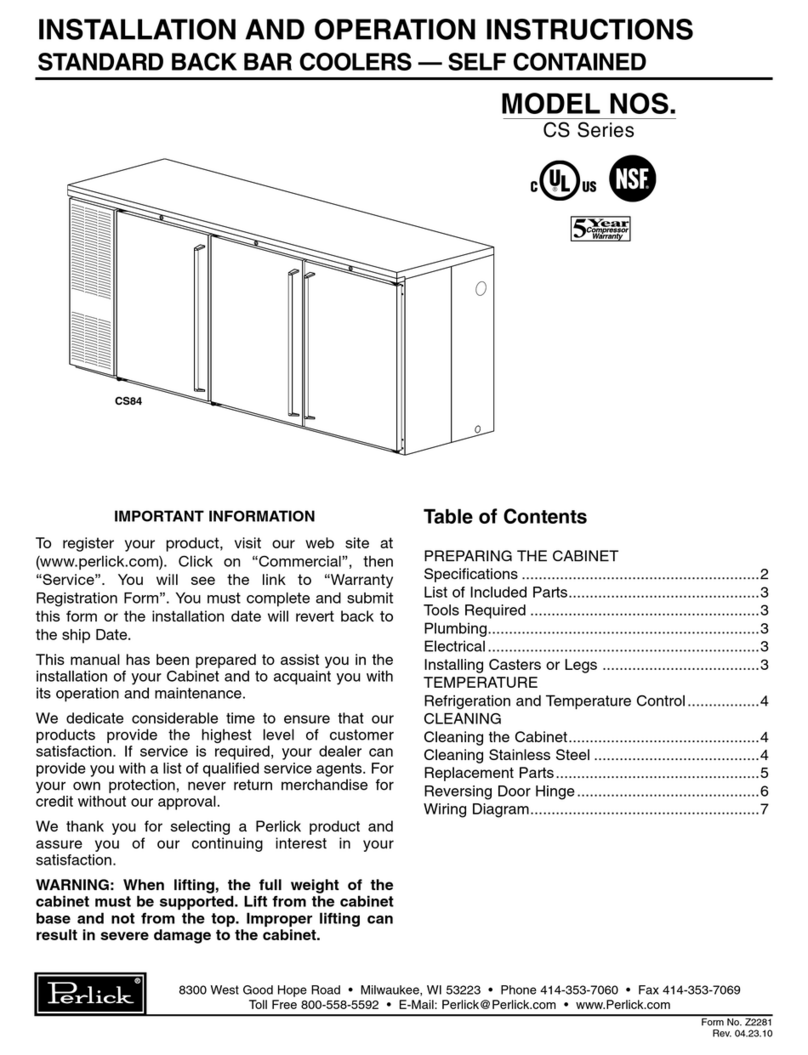 Perlick CS Series Owner's manual